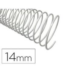 Espiral metalico Q-CONNECT blanco 64 5:1 14 mm 1mm caja de 100 unidades