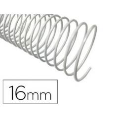 Espiral metalico Q-CONNECT blanco 64 5:1 16mm 1,2mm caja de 100 unidades