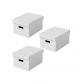ESSELTE Pack 3 cajas de almacenaje medianas (365x265x205mm), blanca