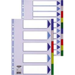 ESSELTE Separadores Multitaladro Mod.714. Folio. Con cartulina índice color. 10 pestañas PP, multicolor
