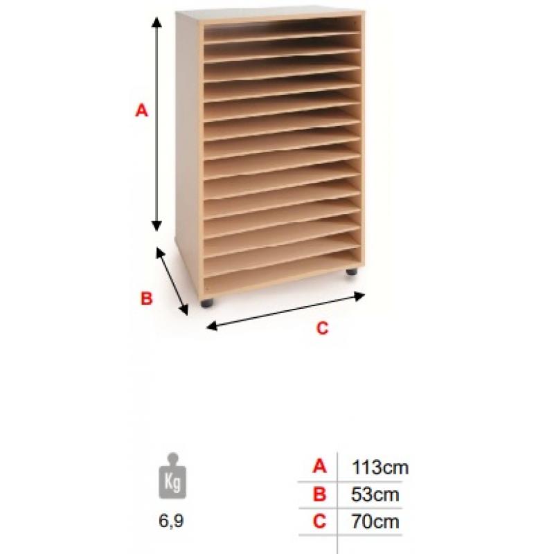 Estantería para cartulinas Mod. 732 (113x53x70cm)