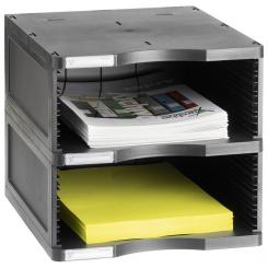 Estructura modular Clasificación Archivodoc JUMBO Archivo 2000 2 compartimentos  360x300x275 mm negro