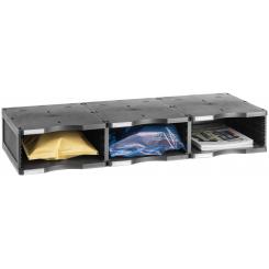 Estructura modular Clasificación Archivodoc JUMBO Archivo 2000 3 compartimentos  360x900x145 mm negro