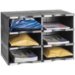 Estructura modular Clasificación Archivodoc JUMBO Archivo 2000 6 compartimentos  360x600x405 mm negro