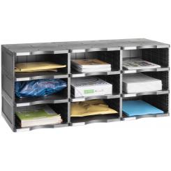 Estructura modular Clasificación Archivodoc jumbo Archivo 2000 9 compartimentos  360x900x405 mm negro