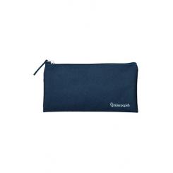 Estuche portatodo LIDERPAPEL plano ancho una cremallera 200x100 mm azul marino