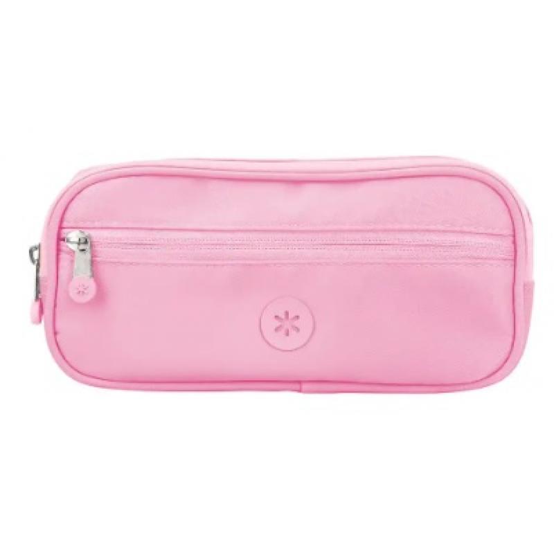 estuche-portatodo-antartik-fusion-flex-3-cremalleras-rosa-companero-mochila-100x60x220-mm