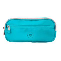Estuche Portatodo ANTARTIK Fusion Flex 3 Cremalleras Turquesa Compañero Mochila 100X60X220 mm