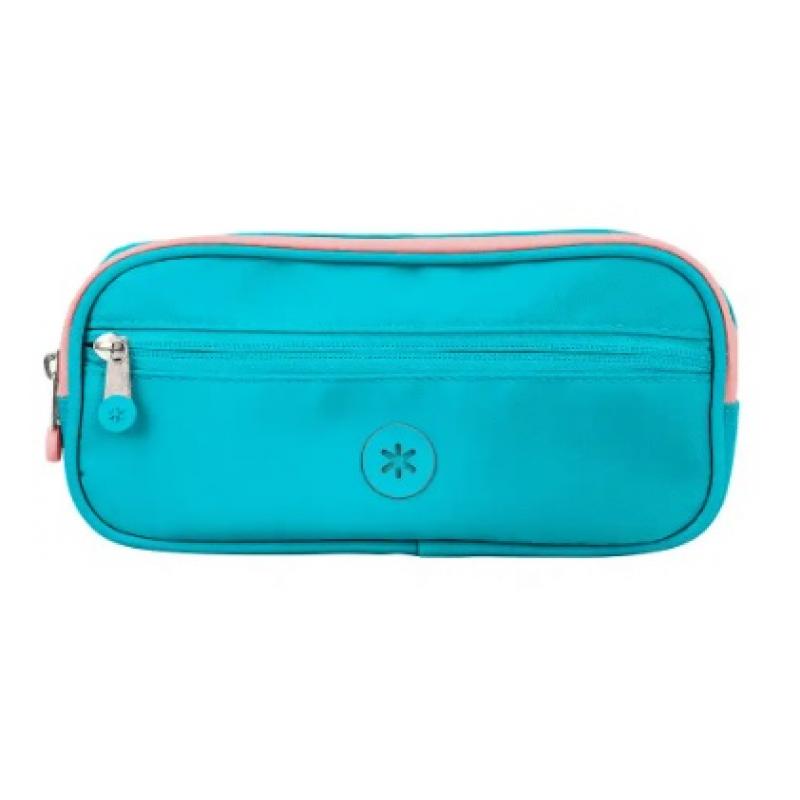 estuche-portatodo-antartik-fusion-flex-3-cremalleras-turquesa-companero-mochila-100x60x220-mm