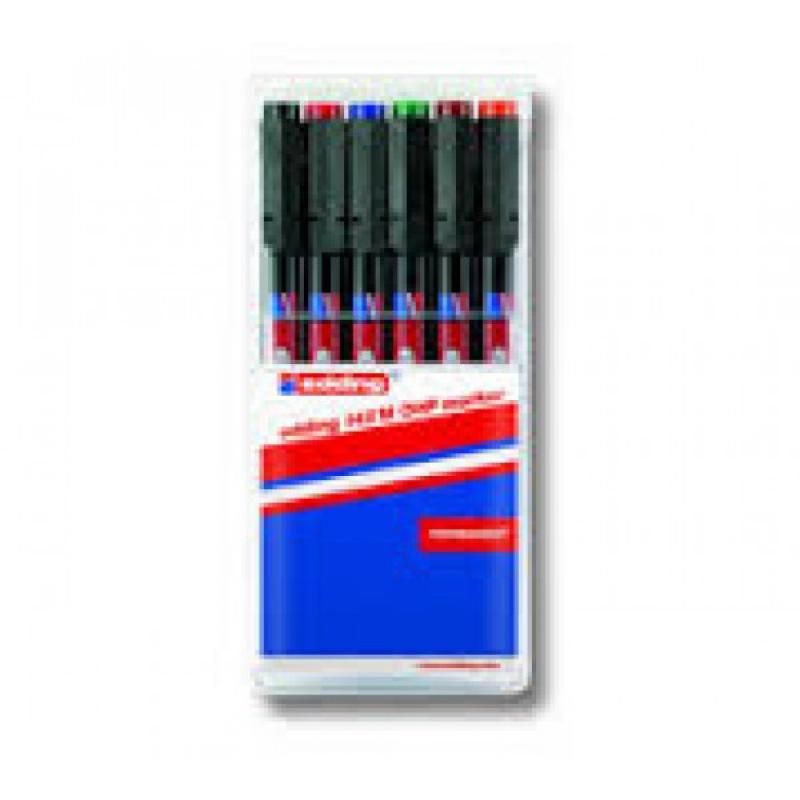 Estuche Rotulador EDDING OHP con 6 Rotuladores B. Surtidos