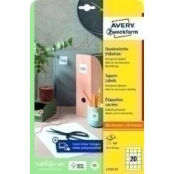 Etiq.Imp.AVERY L7121 25H Codigo Qr 45X45