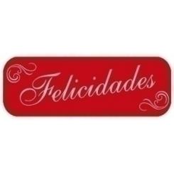 Etiq.Reg. R.250 Felicidades Rojo