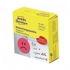 Etiqueta Escolar Zdesing Avery Motivacional Cara Triste Rojo (1 Rollo 250 Und)
