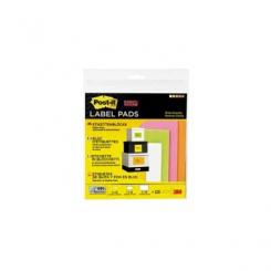 Etiquetas adhesivas en bloc Post-it, 9 blocs de colores surtidos
