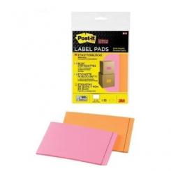 Etiquetas adhesivas en bloc Post-it en naranja y rosa (2 blocs x 25 uds)