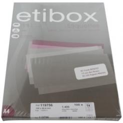 Etiquetas Adh.Impr. A4 Blanca Caja 100H C.Rectos 105X 42,4 Mm 1.400 Uds.