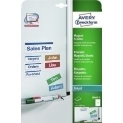 Etiquetas Adh.Impr.Avery A4 Blanca Carteles Magneticos C.Rectos Inkjet Caja 5H A4 217X297 Mm 5 Uds.(J8867)