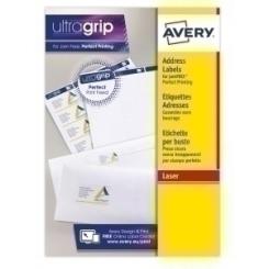 Etiquetas Adh.Impr.Avery A4 Blanca C.Romos Caja 100H  63,5X33,9 Mm 2.400 Uds.(L7159)