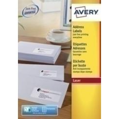 Etiquetas Adh.Impr.Avery A4 Blanca C.Romos Caja 100H  63,5X46,6 Mm 1.800 Uds.(L7161)