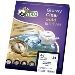 Etiquetas Adh.Impr.Tico A4 Satinada Oro Laser Caja 100H 37X13 Mm Ovalada 9.000 Uds.(Gl4-3713)