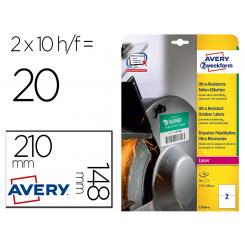 Etiquetas Avery Polieti.210X148 10H