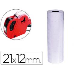 Etiquetas Q-CONNECT blanca 21x12 mm lisa rollo 1000 etiquetas para etiquetadora connect kf00712