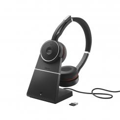 Jabra Evolve 75 Auriculares Inalámbrico y alámbrico Diadema Llamadas/Música Bluetooth Base de carga Negro