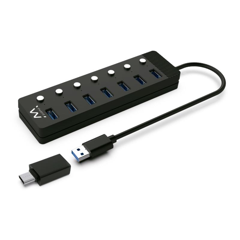 ew1147-hub-de-interfaz-usb-32-gen-1-31-gen-1-type-a-5000-mbit-s-negro