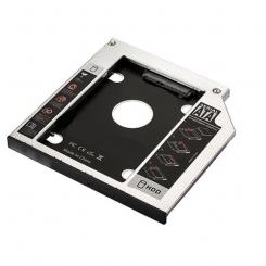 EWENT EW7003 Acrilonitrilo butadieno estireno (ABS), Aluminio Negro, Blanco funda para disco duro externo