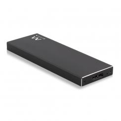 Ewent EW7023 caja para disco duro externo Caja externa para unidad de estado sólido (SSD) Negro M.2