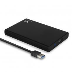 EWENT EW7044 caja para disco duro externo Carcasa de disco duro/SSD Negro 2.5