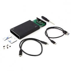EWENT EW7070 caja para disco duro externo Carcasa de disco duro/SSD Negro 2.5