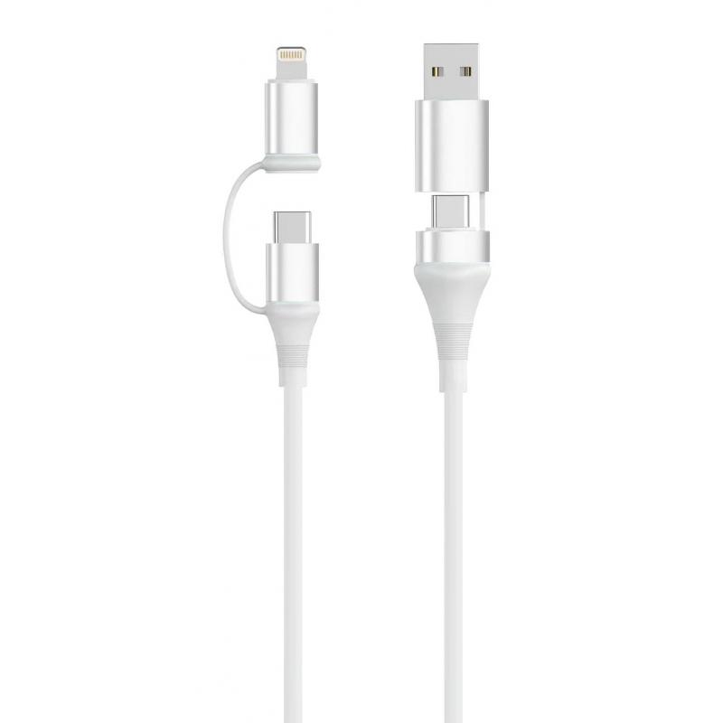 ewent-ec1075-cable-usb-usb-20-1-m-usb-a-usb-c-usb-c-lightning-048-gbit-s-60-w-blanco
