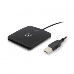 Ewent EW1052 lector dni , tarjeta inteligente  USB 2.0 Negro