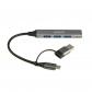 ewent-ew1154-hub-de-interfaz-usb-32-gen-1-31-gen-1-type-a-type-c-gris
