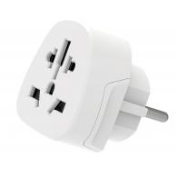 Ewent EW1480 adaptador de enchufe eléctrico Universal Blanco