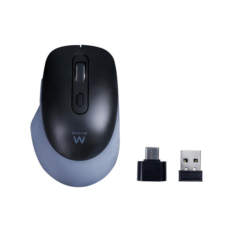 ewent-raton-optico-inalambrico-con-conectividad-multidispositivo-clics-silenciosos-y-adaptador-tipo-c