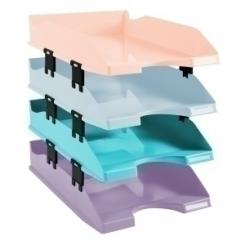 Exacompta Bandeja Sobremesa Exacompta Arlequin Glossy Pastel Set De 4