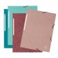 Exacompta Carpeta de Gomas Carton Tres solapas Din A4 Lote de 4 Unidades Colores Surtidos