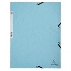 Exacompta Carpeta De Gomas Y Solapas Exacompta Aquarel Carton A4 Azul Pastel