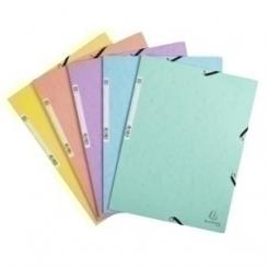 Exacompta Carpeta De Gomas Y Solapas Exacompta Aquarel Carton A4 Colores Pastel Surtido