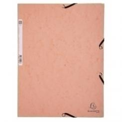 Exacompta Carpeta De Gomas Y Solapas Exacompta Aquarel Carton A4 Coral