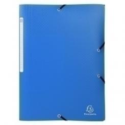 Exacompta Carpeta De Gomas Y Solapas Exacompta Pp Opaco A4 Con Etiqueta Azul