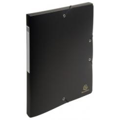 Exacompta Carpeta De Proyectos Exacompta Exabox Pp Liso Opaco A4 Gomas  2,5 Cm Negro