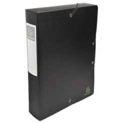 Exacompta Carpeta De Proyectos Exacompta Exabox Pp Liso Opaco A4 Gomas  6 Cm Negro
