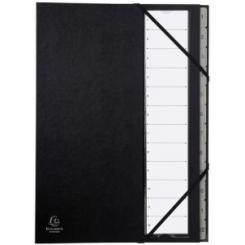 Exacompta Clasificador Lomo Fuelle Exacompta Pp A4 12 Separad. (1-12) Gomas Negro