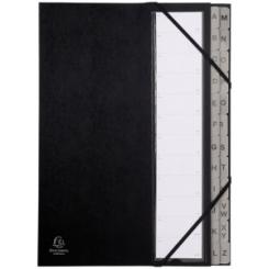 Exacompta Clasificador Lomo Fuelle Exacompta Pp A4 24 Separad. (A-Z) Gomas Negro