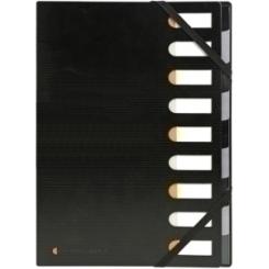 Exacompta Clasificador Lomo Fuelle Exacompta Pp A4 9 Separad. Gomas Negro