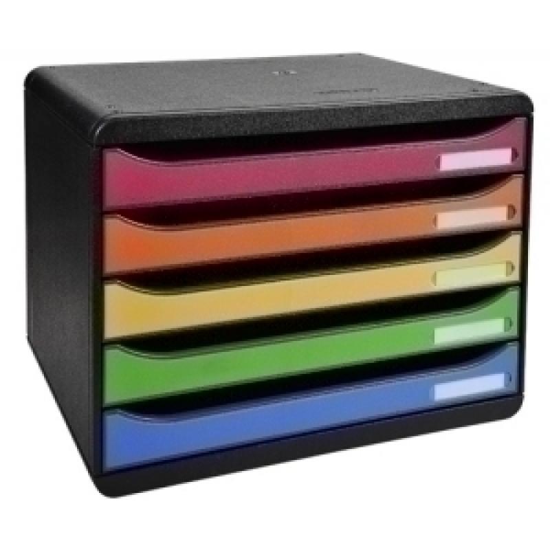 exacompta-modulo-exacompta-big-box-plus-apaisado-5-cajones-colores-negro-arlequin
