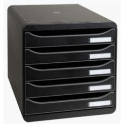 Exacompta Modulo Exacompta Big-Box Plus Ecoblack 5 Cajones Colores Negro